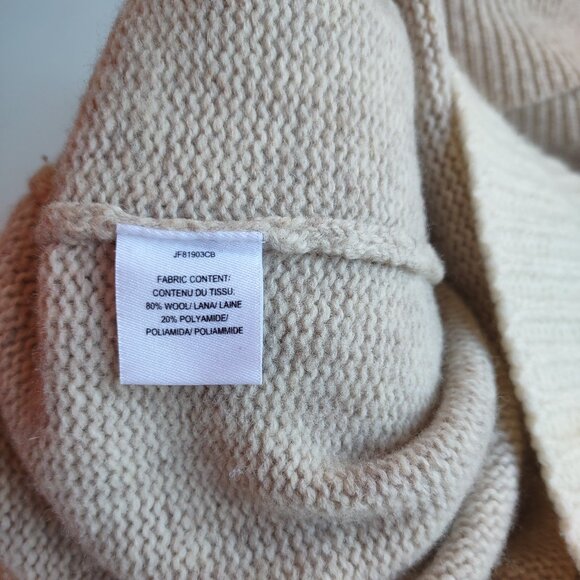 Derek Lam Wool Blend Sweater High Neck Pullover Beige Cream Size Small Apres Ski - Picture 12 of 13
